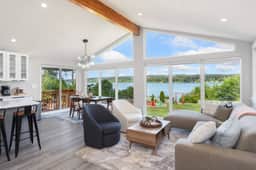 Beachfront Retreat | Hot Tub, Firepit & Sound View
